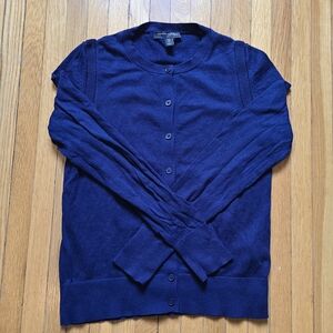 Banana Republic Navy Wool And Cashmere Blend Cardigan